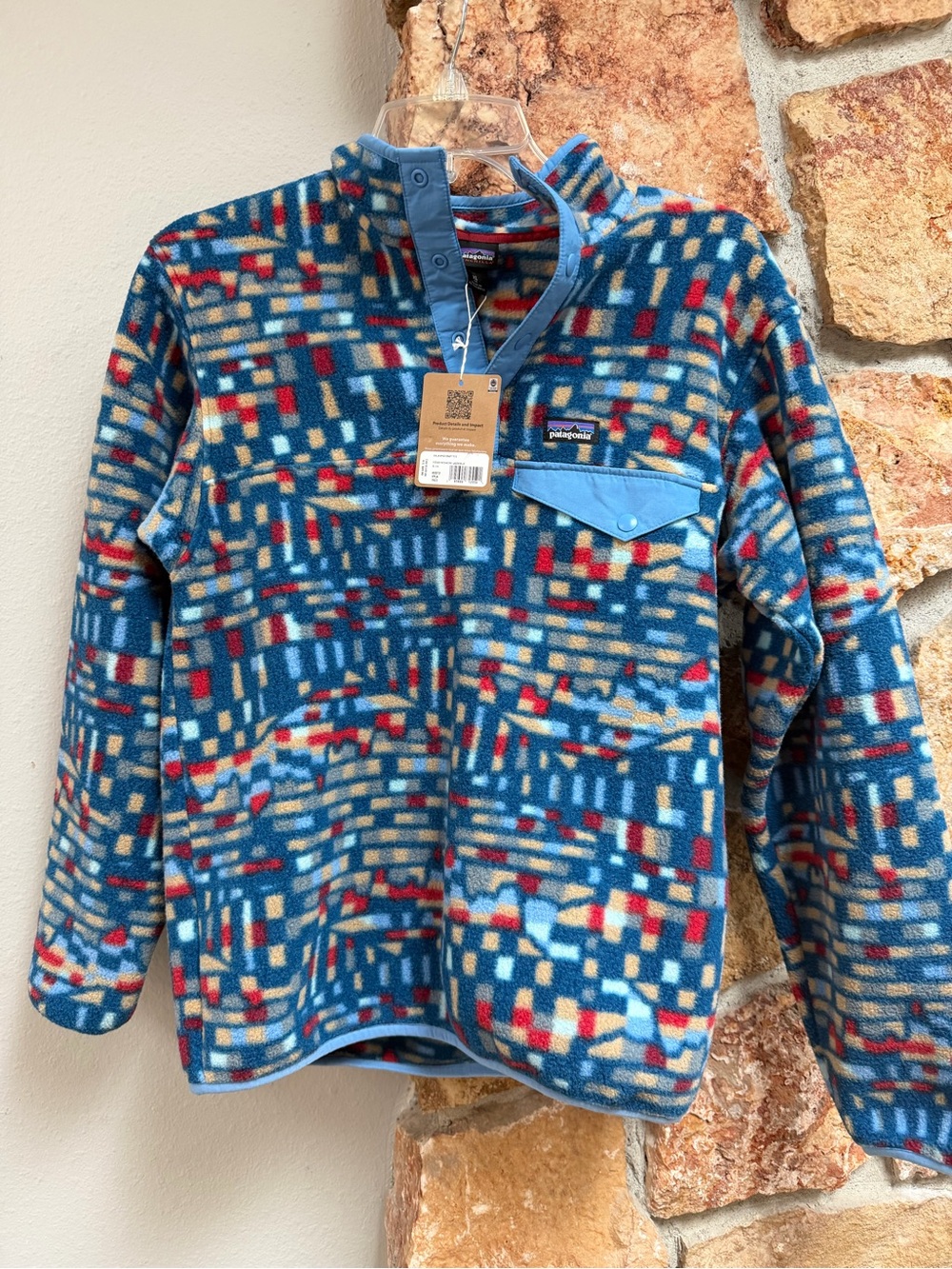 Patagonia Kids Multicolor Blue Patterned Synchilla Pullover